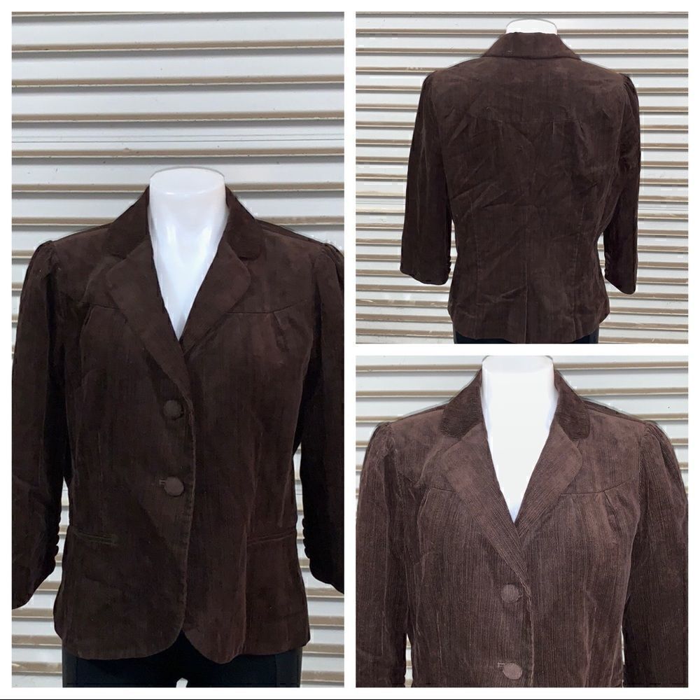Halogen brown velvet jacket size XL